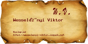 Wesselényi Viktor névjegykártya